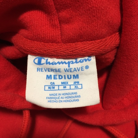 Champion Reverse Weave Clif Bars Hoodie Men’s M Red Pullover Heavyweight - Picture 9 of 9